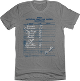 2001 Seattle Batting Lineup Tee T-shirt Grey